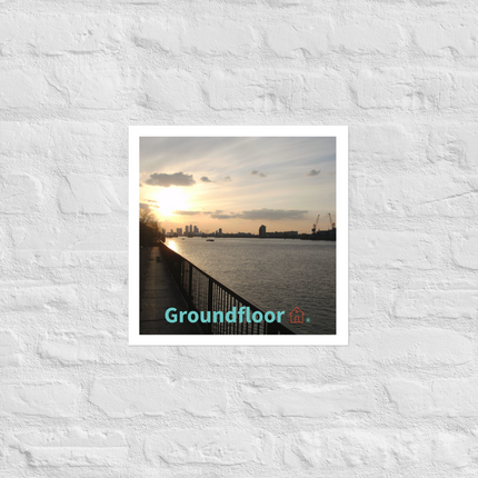 Awesome River View Photo paper poster with Groundfloor with House Logo