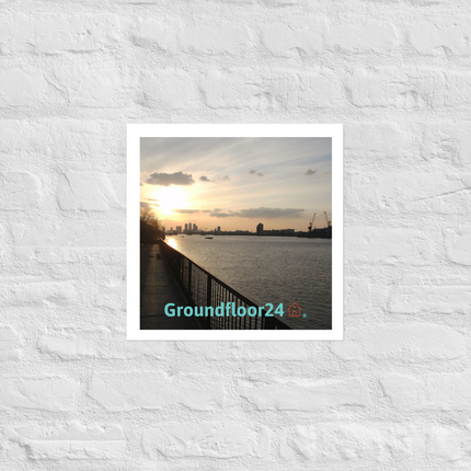 Awesome River View Photo paper poster with Groundfloor24 with House Logo