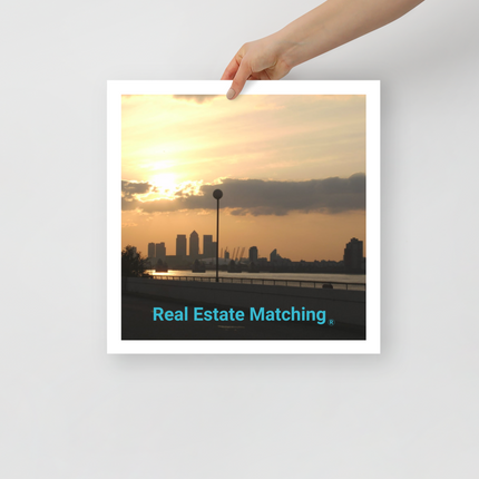 Majestic Sunset Photo paper poster with realestatematching without key Logo