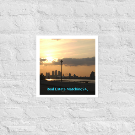 Majestic Sunset Photo paper poster with realestatematching24 without key Logo