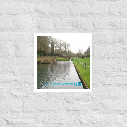 Lakeside Beauty Photo paper poster with realestatematching with key Logo