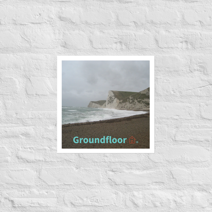 Waves and Sand Photo paper poster with Groundfloor with House Logo