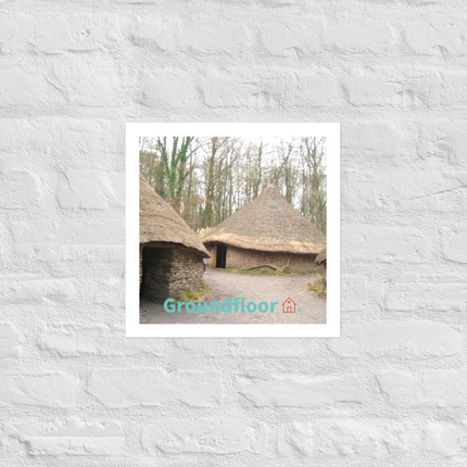 Village Charm Photo paper poster with Groundfloor with House Logo