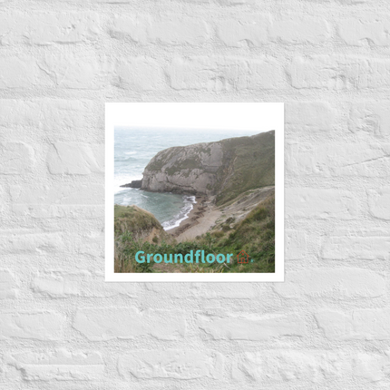 Sea & Hills Photo paper poster with Groundfloor with House Logo