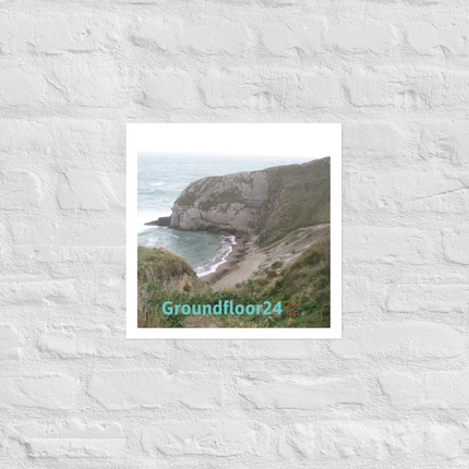 Sea & Hills Photo paper poster with Groundfloor24 with House Logo