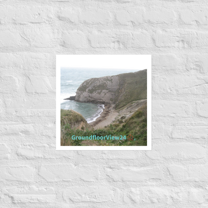 Sea & Hills Photo paper poster with groundfloorview24 with House Logo