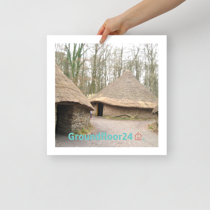 Village Charm Photo paper poster with Groundfloor24 with House Logo