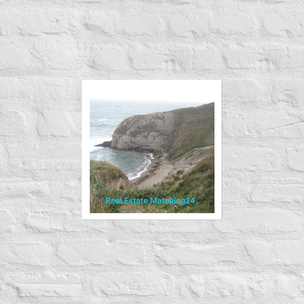 Sea & Hills Photo paper poster with realestatematching24 without key Logo