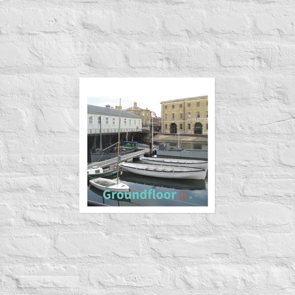 Boat on Water Photo paper poster with Groundfloor with House Logo