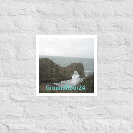Coastal Escape Photo paper poster with Groundfloor24 without House Logo