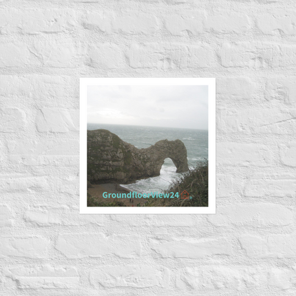 Coastal Escape Photo paper poster with groundfloorview24 with House Logo