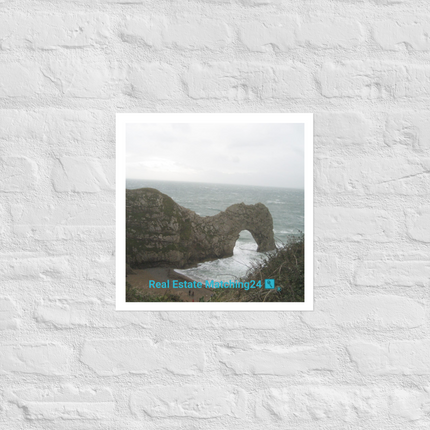 Coastal Escape Photo paper poster with realestatematching24 with key Logo