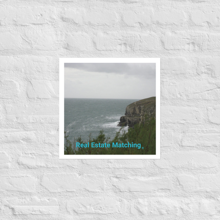 Seaside Serenity Photo paper poster with realestatematching without key Logo