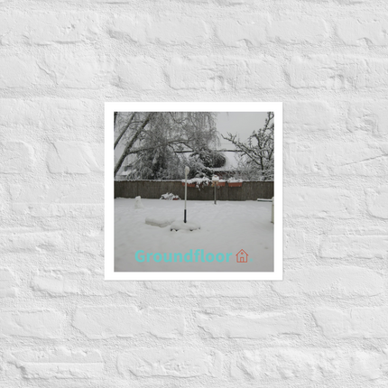Winter Wonderland Photo paper poster with Groundfloor with House Logo