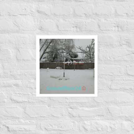 Winter Wonderland Photo paper poster with Groundfloor24 with House Logo