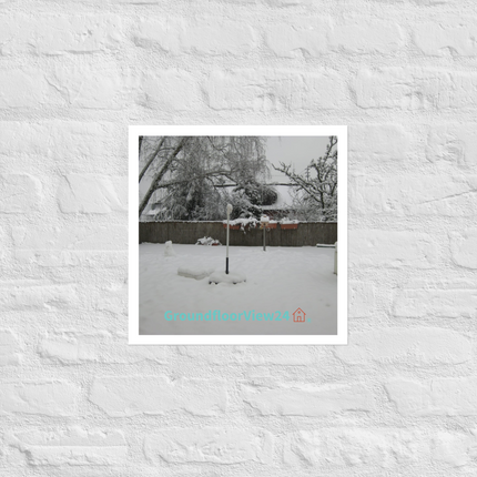 Winter Wonderland Photo paper poster with groundfloorview24 with House Logo