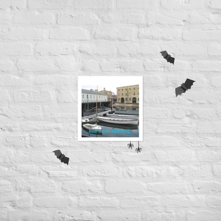 Boat on Water Photo paper poster with realestatematching without key Logo