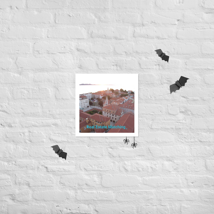 Roof Sunset View Photo paper poster with realestatematching without key Logo