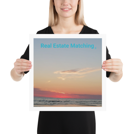 Sunset Sinari Photo paper poster with Real Estate Matching Logo