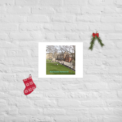 Beautiful Park Photo paper poster with realestatepartner24 with house Logo