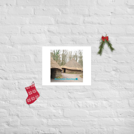 Village Charm Photo paper poster with realestatematching with key Logo