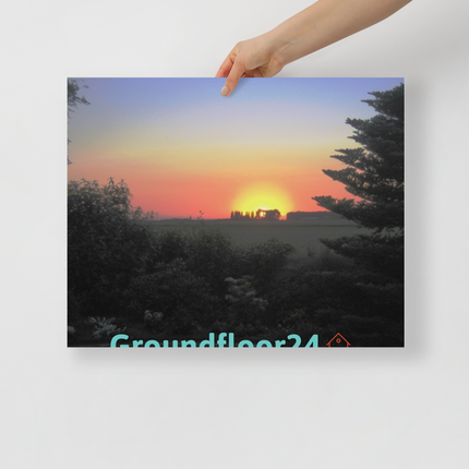 Beautiful Sunset Sinari Photo paper poster with Groundfloor24 with House Logo