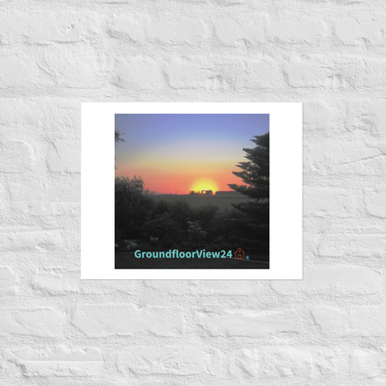Beautiful Sunset Sinari Photo paper poster with groundfloorview24 with House Logo