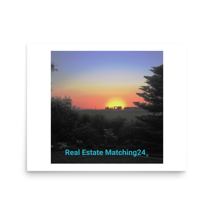 Beautiful Sunset Sinari Photo paper poster with realestatematching24 without key Logo