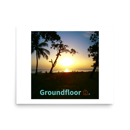 Beautiful Sea View Photo paper poster with Groundfloor with House Logo