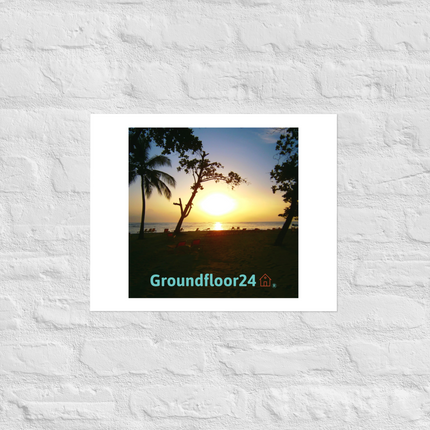 Beautiful Sea View Photo paper poster with Groundfloor24 without House Logo