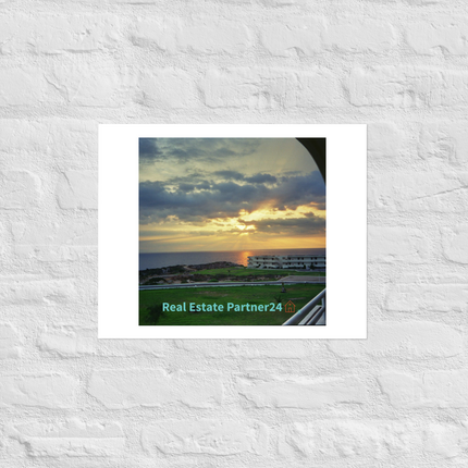 Natural View Photo paper poster with realestatepartner24 with house Logo