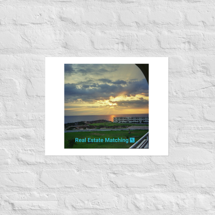 Natural View Photo paper poster with realestatematching with key Logo