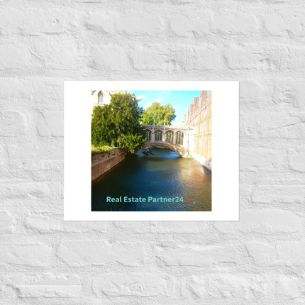 Beautiful Canel Photo paper poster with realestatepartner24 with house Logo