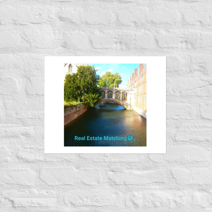 Beautiful Canel Photo paper poster with realestatematching with key Logo