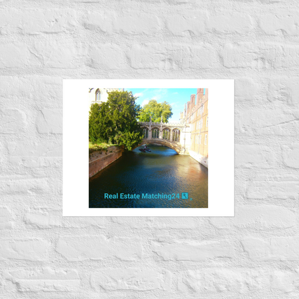 Beautiful Canel Photo paper poster with realestatematching24 with key Logo