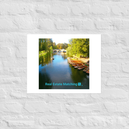 Beautiful Nature Photo paper poster with realestatematching with key Logo