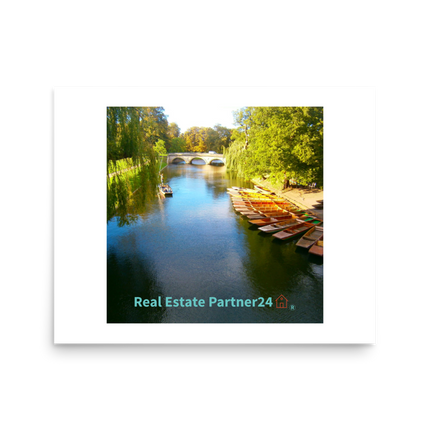 Beautiful Nature Photo paper poster with realestatepartner24 with house Logo