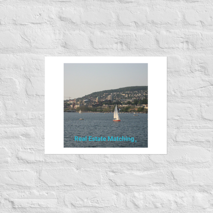 Beautiful River & Hills Sinari Photo paper poster with realestatematching without key Logo