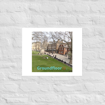 Beautiful Park Photo paper poster with Groundfloor with House Logo