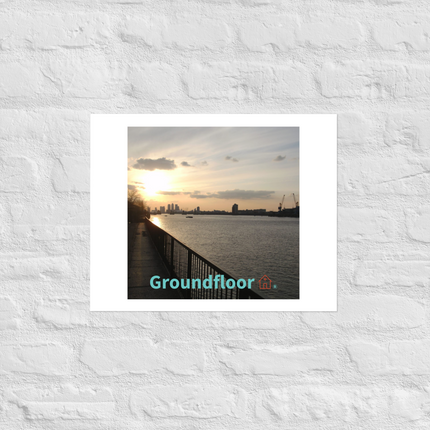 Awesome River View Photo paper poster with Groundfloor with House Logo