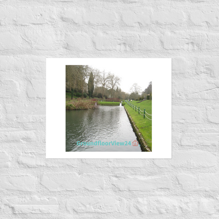Lakeside Beauty Photo paper poster with groundfloorview24 with House Logo