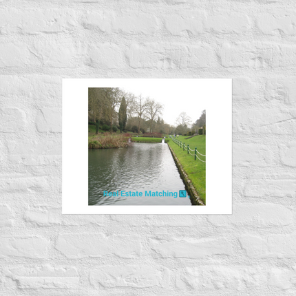 Lakeside Beauty Photo paper poster with realestatematching with key Logo