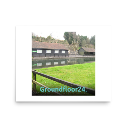 Lakeside Serenity Photo paper poster with Groundfloor24 without House Logo