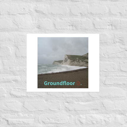Waves and Sand Photo paper poster with Groundfloor with House Logo