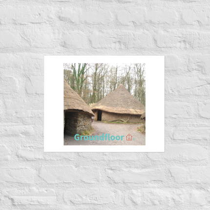 Village Charm Photo paper poster with Groundfloor with House Logo