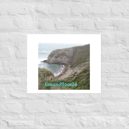 Sea & Hills Photo paper poster with Groundfloor24 with House Logo