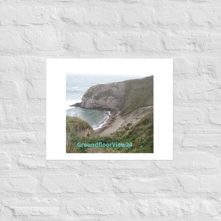 Sea & Hills Photo paper poster with groundfloorview24 with House Logo