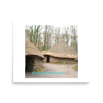 Village Charm Photo paper poster with groundfloorview24 with House Logo
