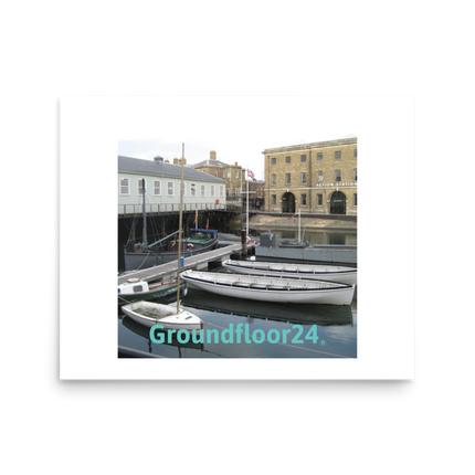Boat on Water Photo paper poster with Groundfloor24 without House Logo