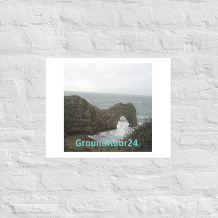 Coastal Escape Photo paper poster with Groundfloor24 without House Logo